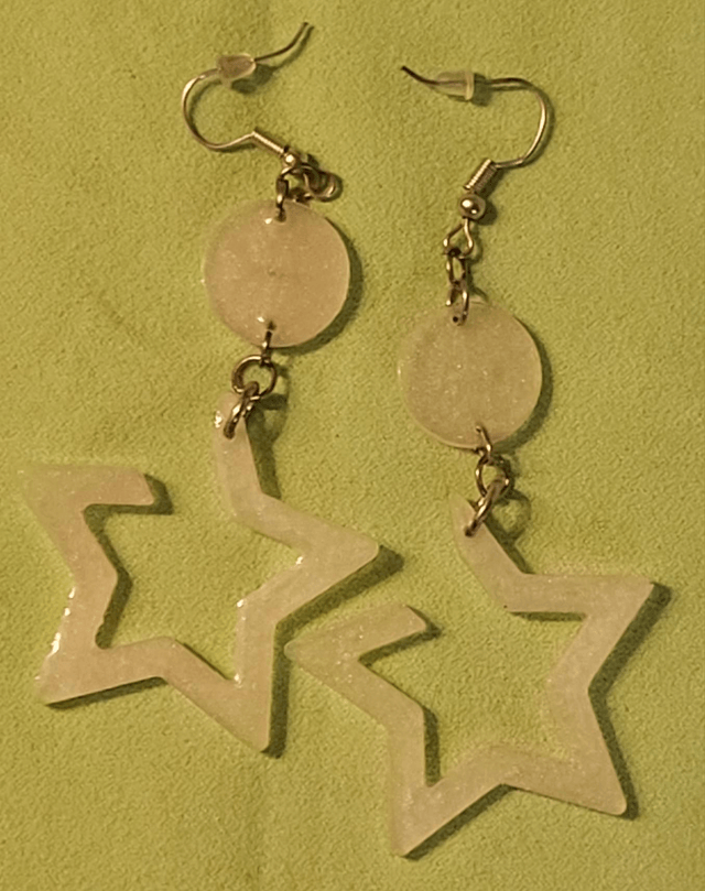 Boucles d'oreilles pendante etoile