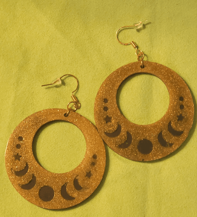 Boucles d&#039;oreilles lunaire