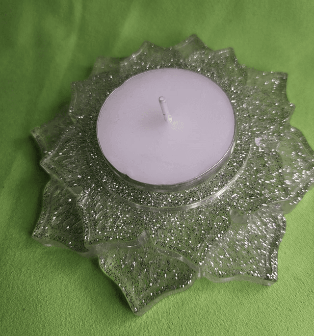 Bougeoir lotus plat